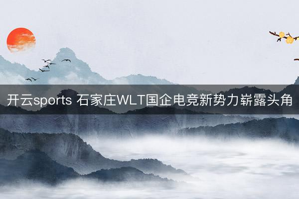开云sports 石家庄WLT国企电竞新势力崭露头角