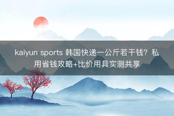 kaiyun sports 韩国快递一公斤若干钱？私用省钱攻略+比价用具实测共享